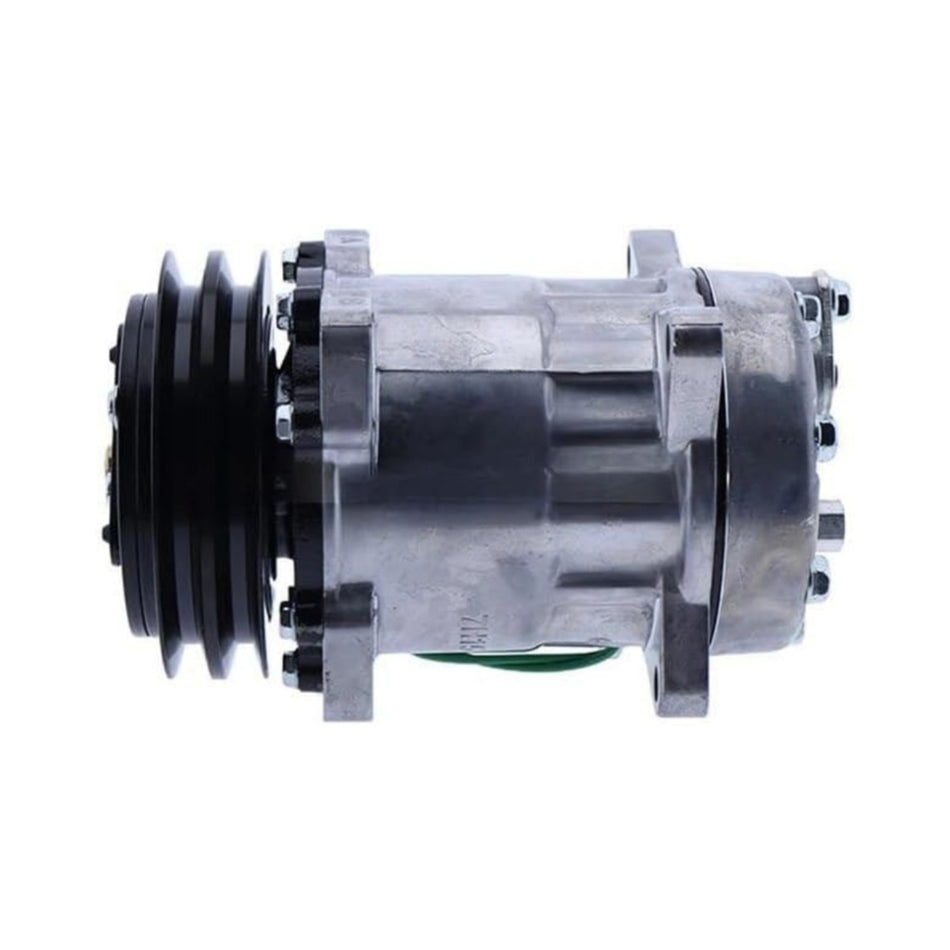Air Conditioning A/C Compressor VOE15082744 12V 2PK for Volvo Backhoe Loader BL60B BL61B - Sinocmp