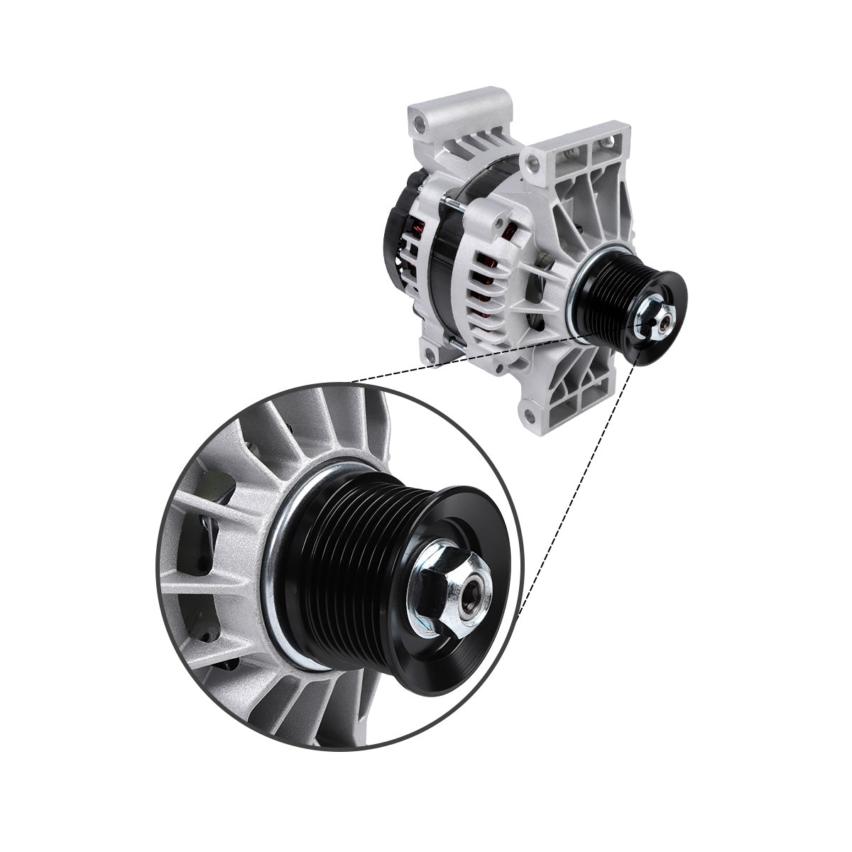 Alternador 12V 160A 8600889 para caminhão Ford F-650 F-750 - Detalhe