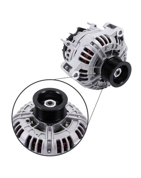 Alternateur RE210793,RE555751,SE501834 12V 200A 8 rainures, 1 pièce, Compatible avec John Deere 7630 7730 7830 7930 8130 8230 8330 8430 9530