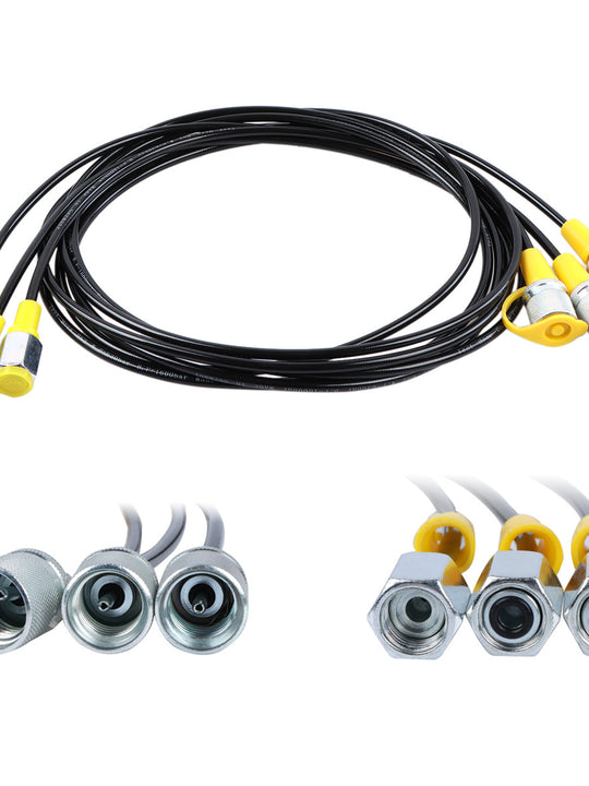 3 Pressure Gauges 12 Couplings 3pcs 163cm Long Test Hoses 25/40/60mpa Hydraulic Test Kit