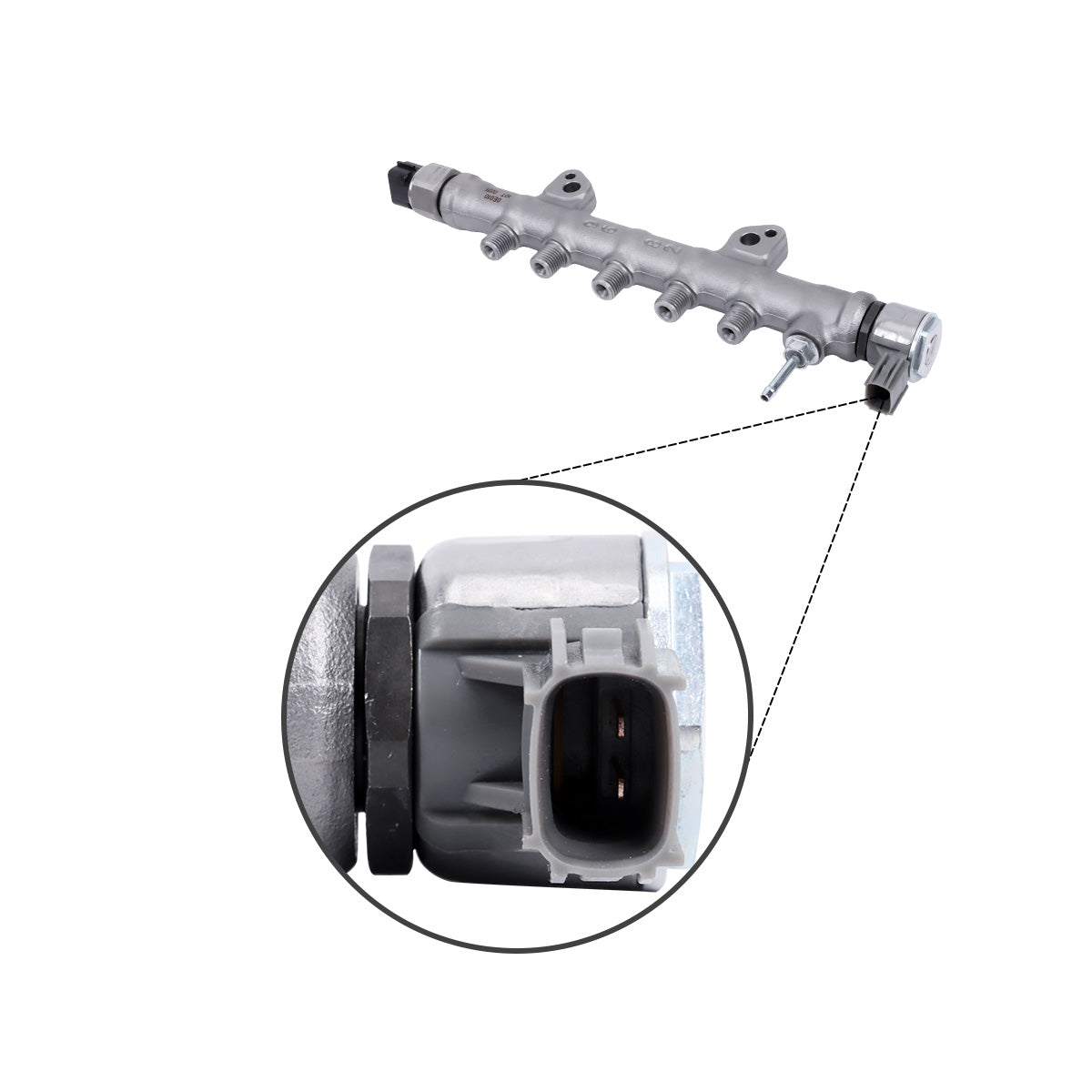 Common Rail Assembly 23810-0E010 238100E010 for Toyota Fortuner Hilux Innova 1GDFTV 2GDFTV Engine - Plug Detail