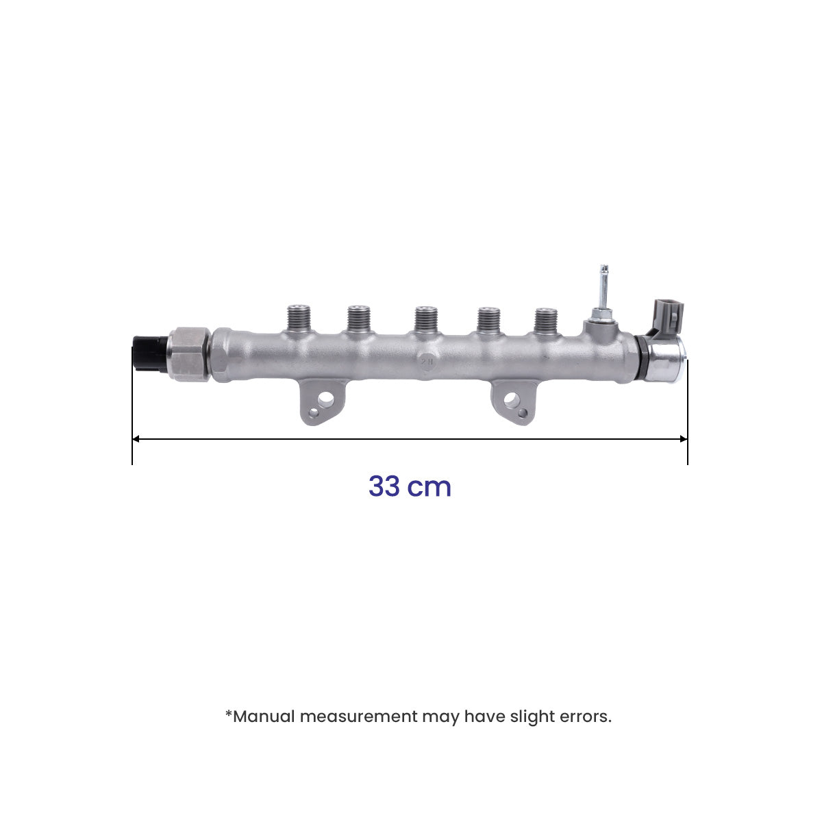 Common Rail Assembly 23810-0E010 238100E010 for Toyota Fortuner Hilux Innova 1GDFTV 2GDFTV Engine - Dimension