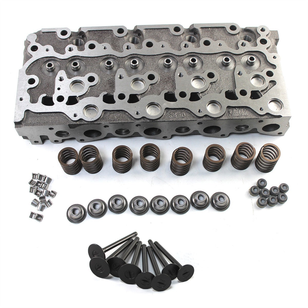 For Kubota V2203 V2203E Complete Cylinder Head+Full Gasket Kit Fits Bobcat  Loader 753 763 773