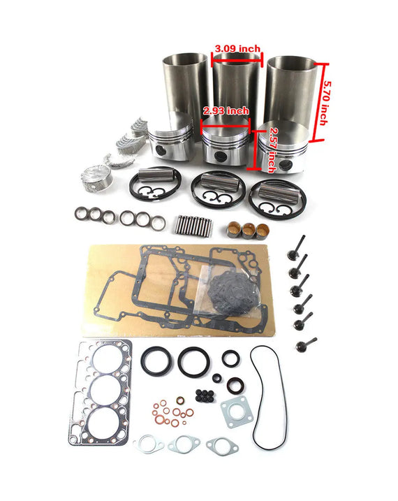 Kit de reconstruction de révision de moteur D950 D950BH D950B pour tracteur Kubota KH41 KH61