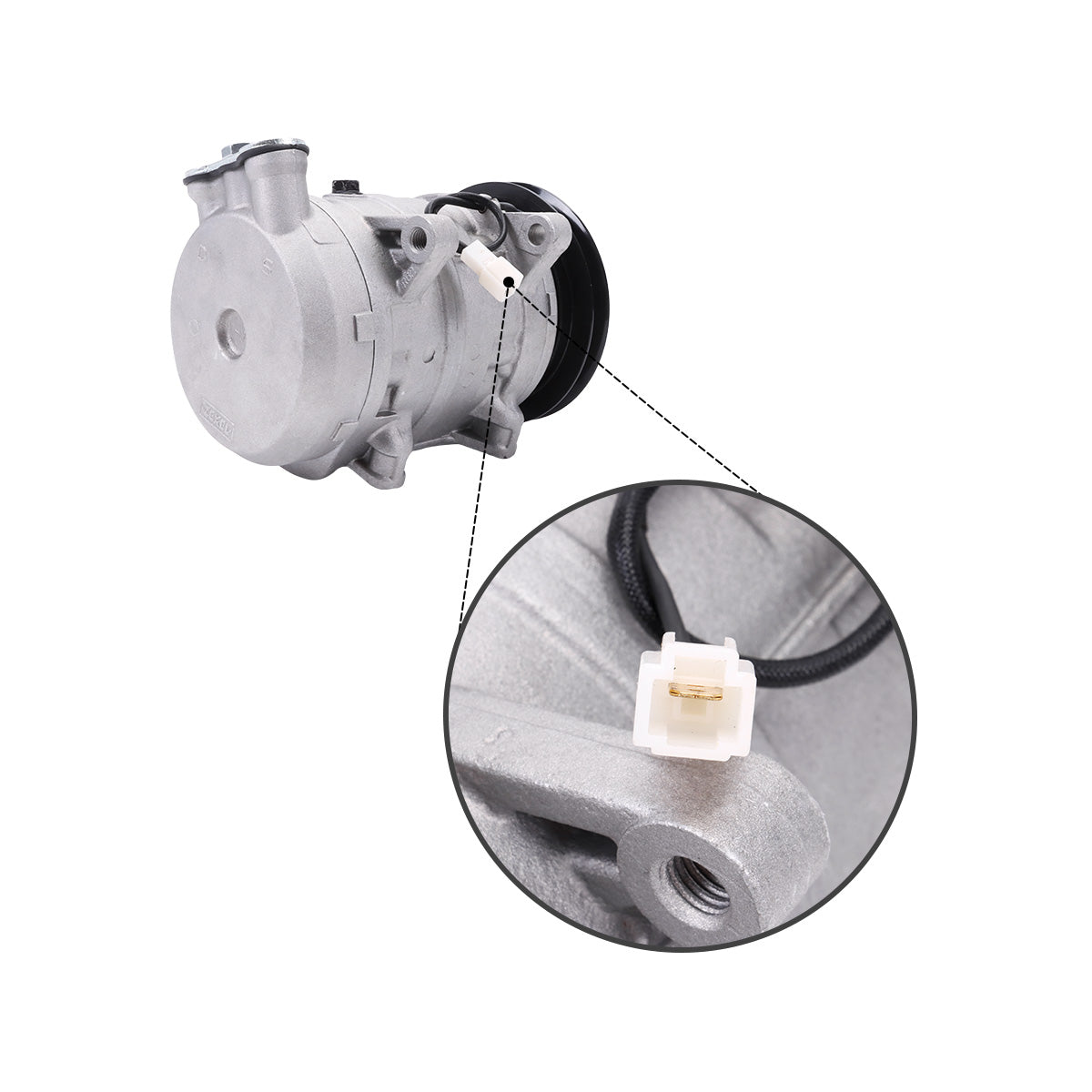 Compresseur A/C DKS16H 9260054N00 9034045010 12V pour Nissan Patrol Y60 TD42 TB42 RB3-détail de la prise