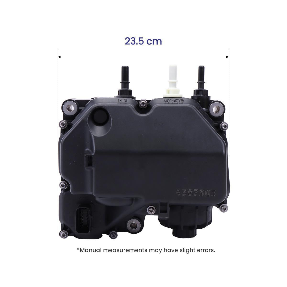 Diesel Exhaust Fluid (DEF) Doser Pump 4387305 4387305RX 0444042137 Bosch 2.2 24V for Cummins ISX ISB ISC 6.7L Engine - Dimension