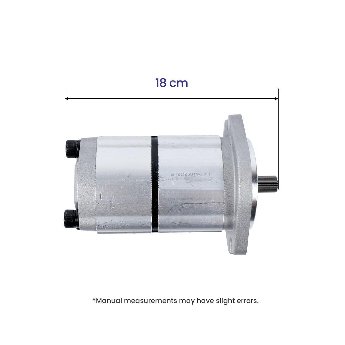 Double Hydraulic Gear Pump PGP51093G3LP for AGT Mini Skid Steer Loader - Dimension