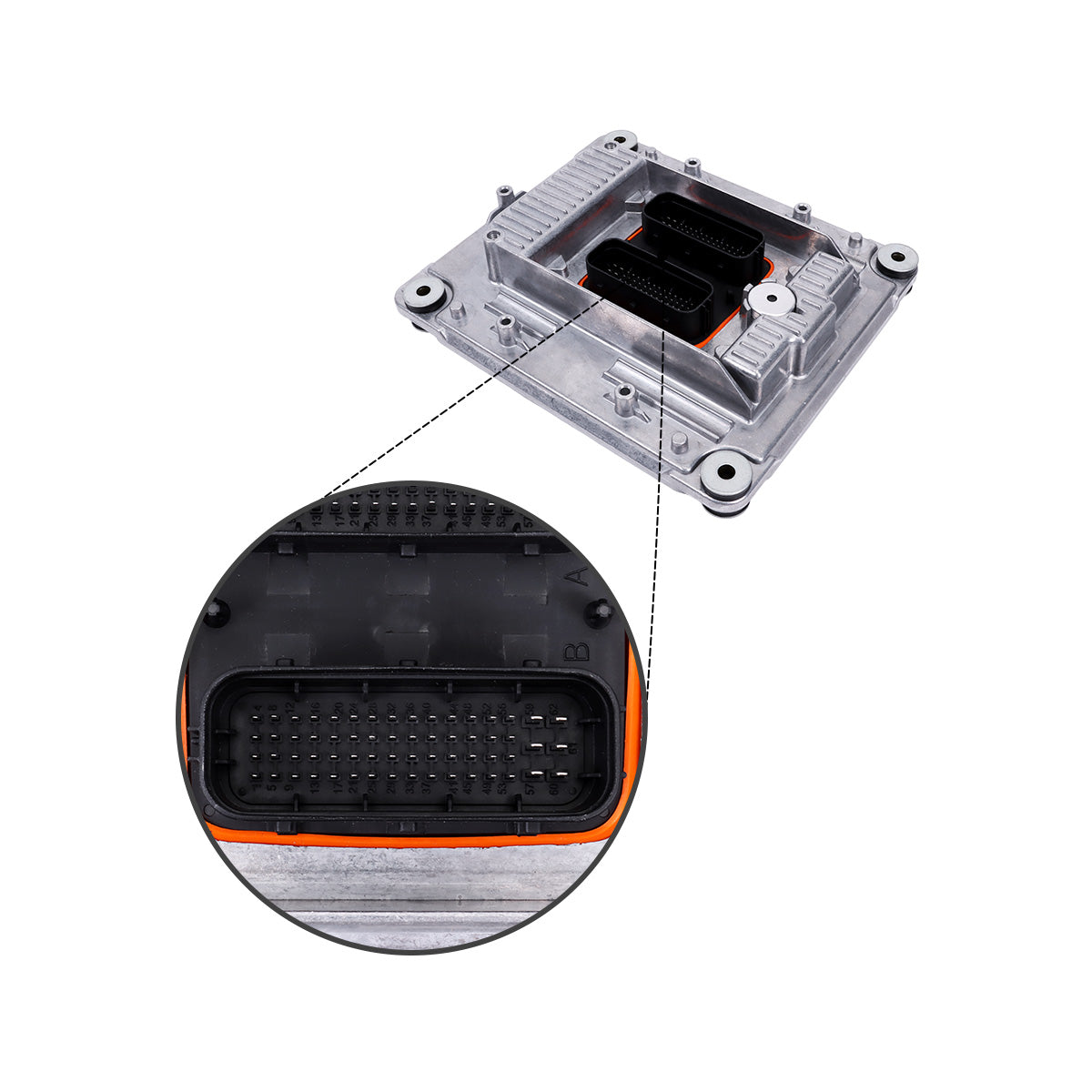 ECU-Motorsteuergerät 60100023 für Volvo-Radlader L50H L45H L120H Bagger EC300EL – Steckerdetail