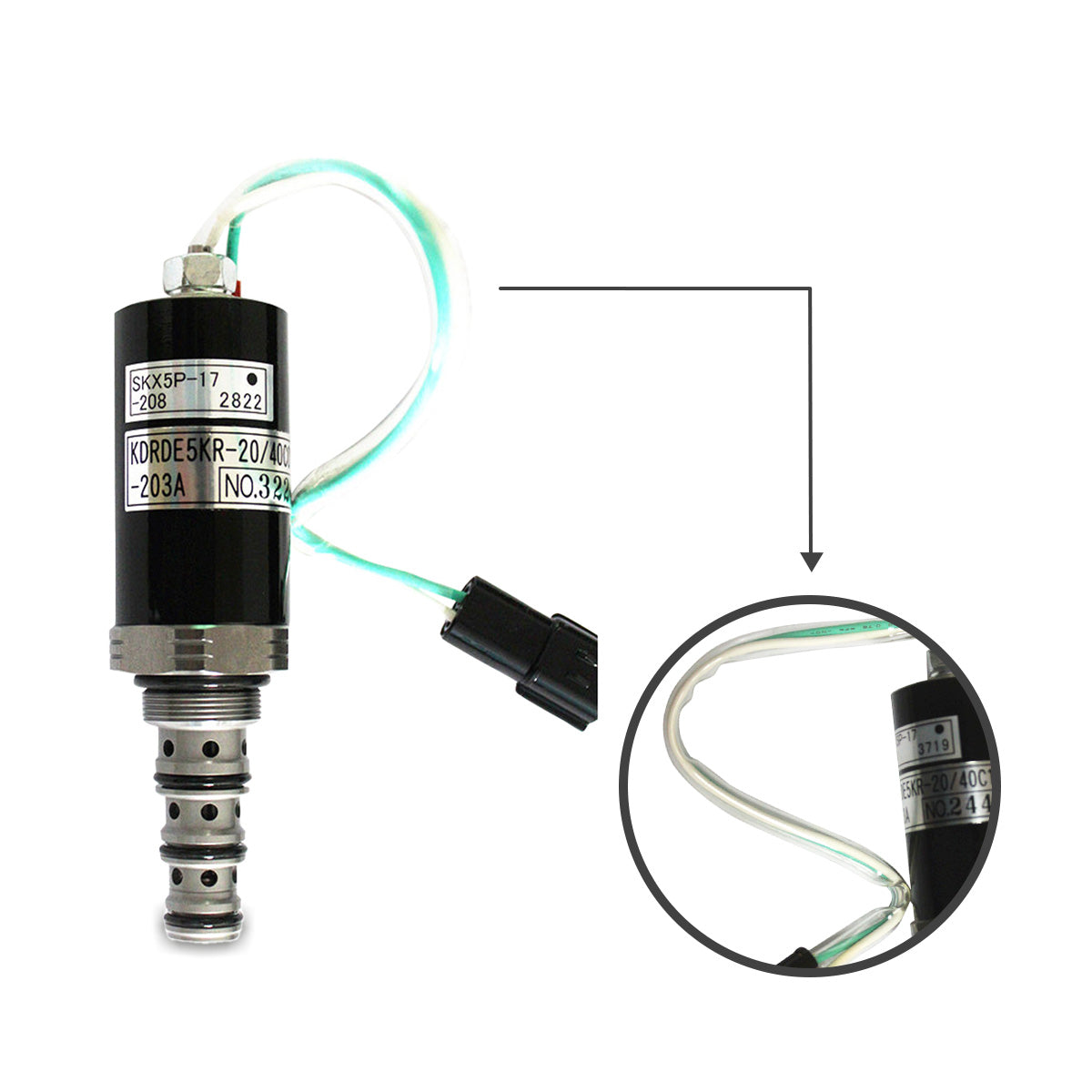 EZ20V00018F1 Hydraulic Pump Solenoid Valve for Kobelco SK60