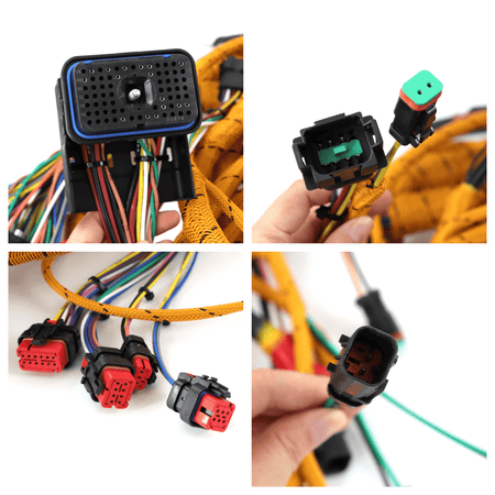 Arnés de cableado externo 366-9320 3669320 para excavadora Caterpillar CAT 329D 329D - Detalle del enchufe