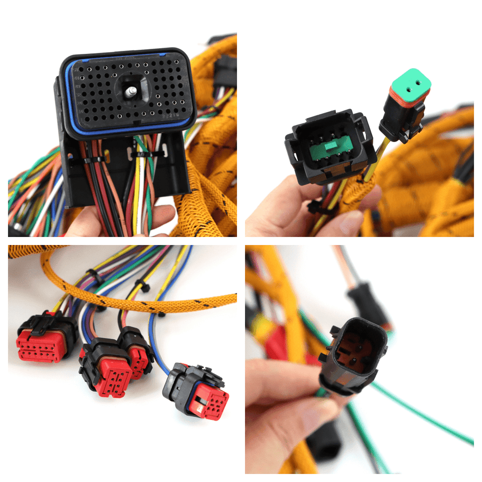Arnés de cableado externo 366-9320 3669320 para excavadora Caterpillar CAT 329D 329D - Detalle del enchufe