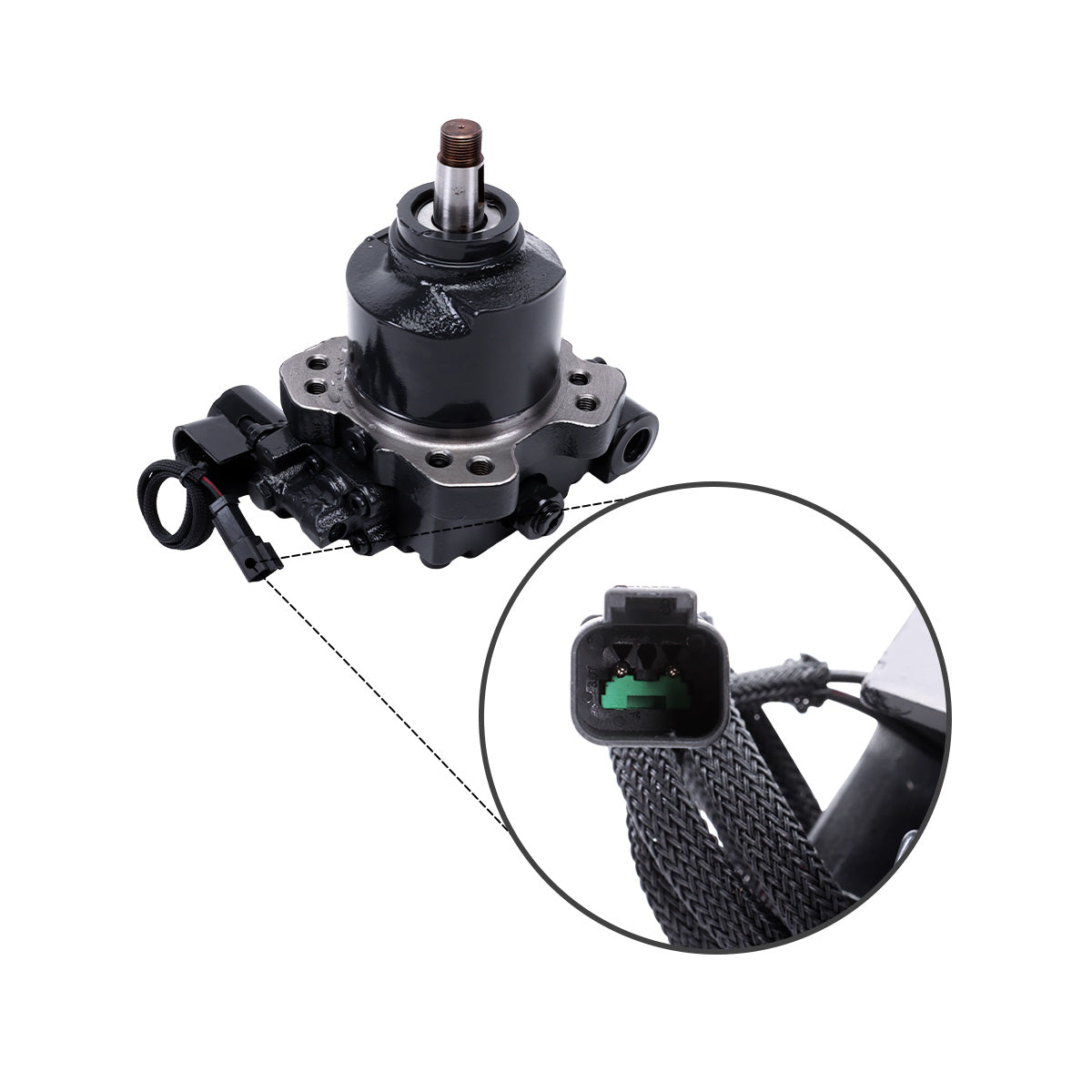Fan Motor 708-7S-00352 for Komatsu D65EX-15/16 D65PX-15 D65WX-15/16 D85EX-15 - Plug Detail