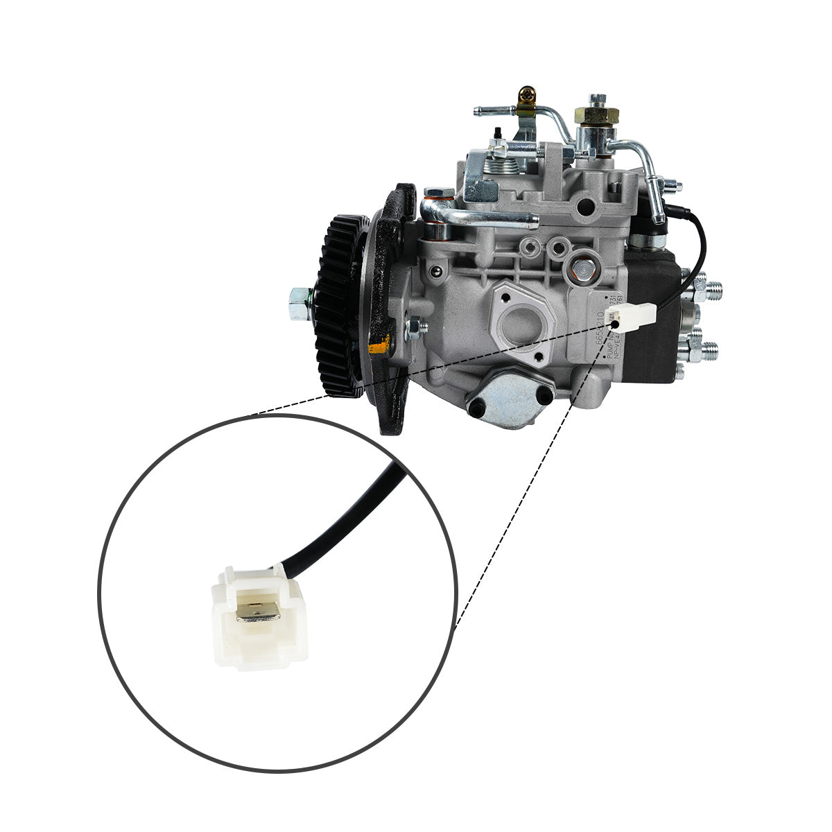 Fuel Injection Pump 104741-6731 for Zexel Isuzu Engine 4JB1 Bobcat 853 - Plug Detail