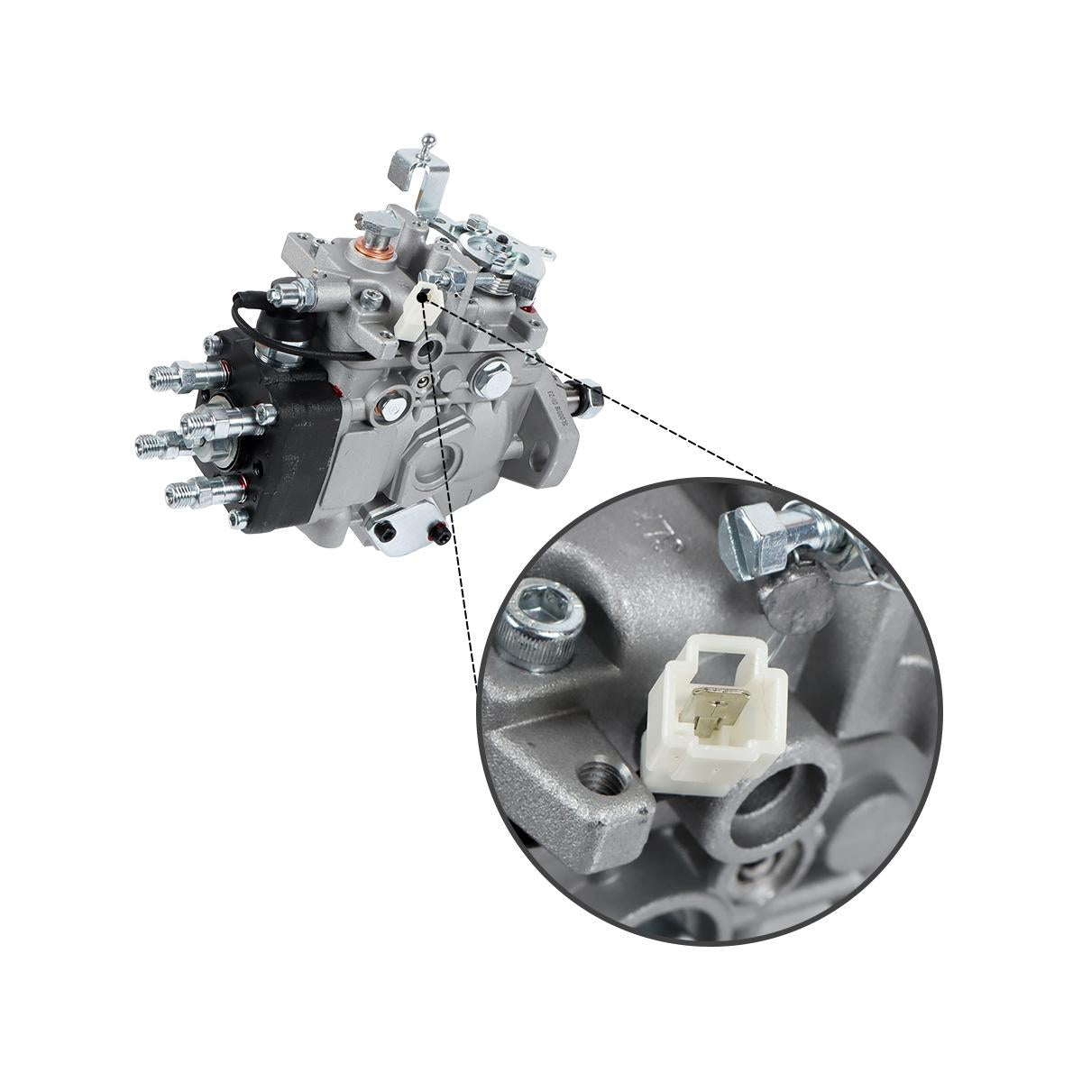 Fuel Injection Pump 22100-5D230 196000-4191 for Toyota Hiace 5L - Plug Detail