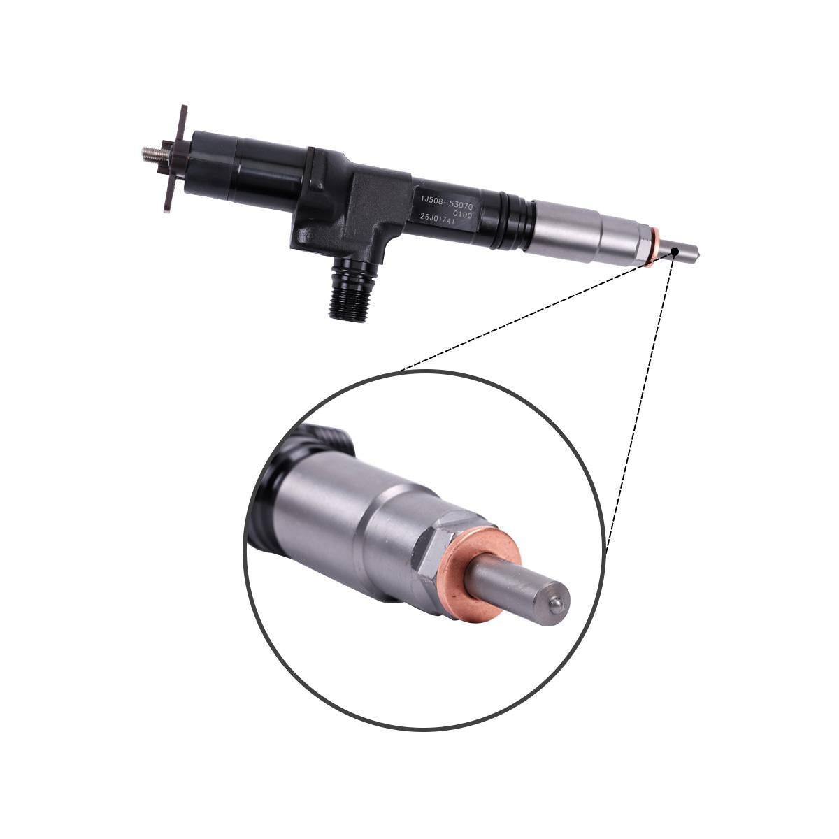 Fuel Injector 1J508-53070 for Kubota Engine V3800 V3800T 3.8L SVL95-2S SVL97-2 - Injector Nozzle