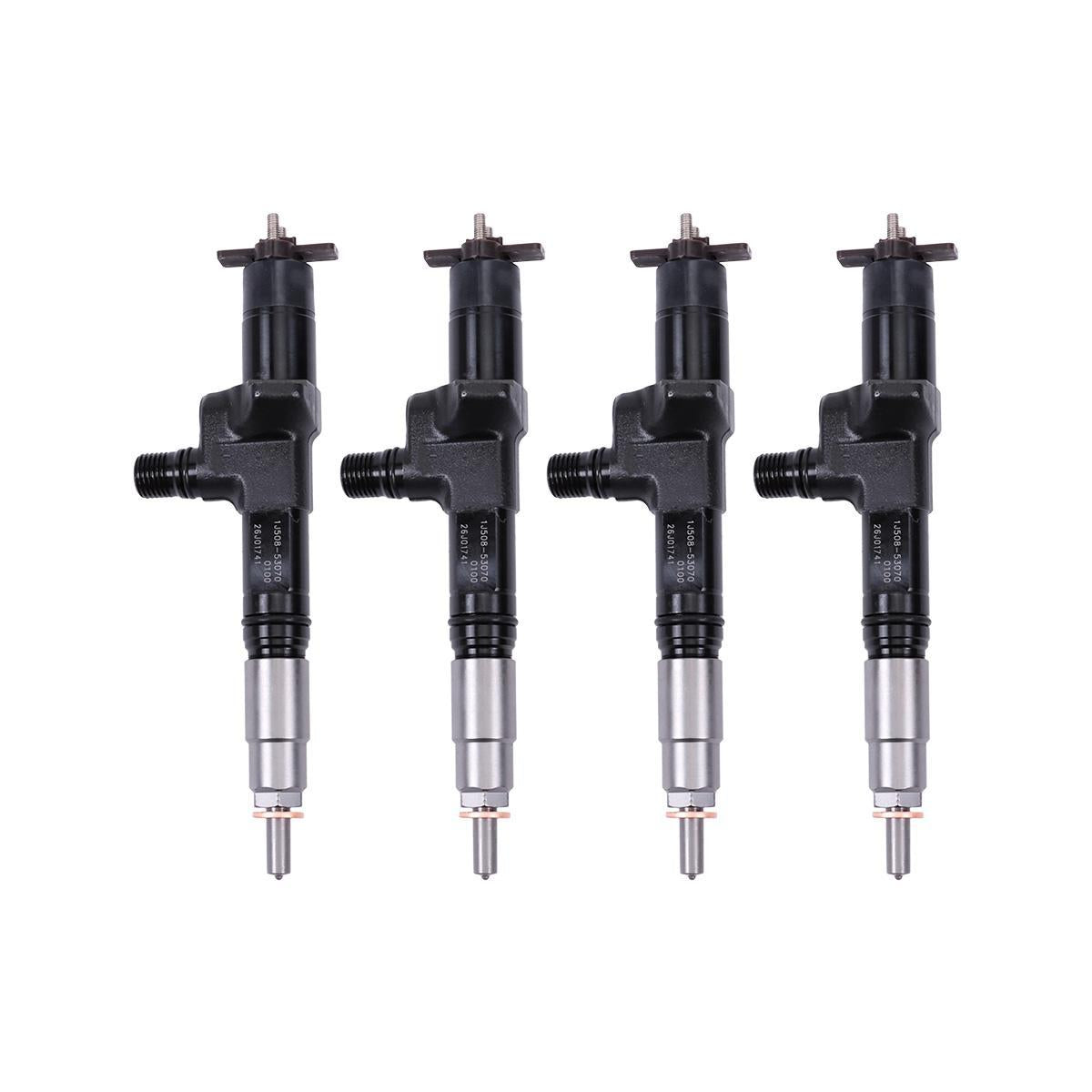 Fuel Injector 1J508-53070 for Kubota Engine V3800 V3800T 3.8L SVL95-2S SVL97-2 - 4 PCS