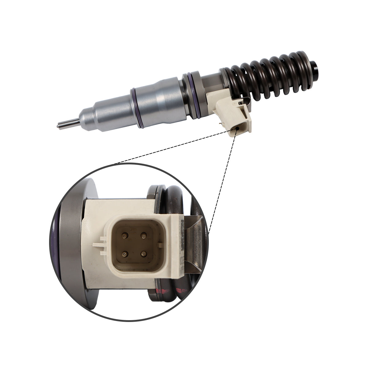 Fuel Injector 22012829 BEBE4L13001 for Volvo Cummins D13 D16 EC210 EC220 EC240 - Plug Detail