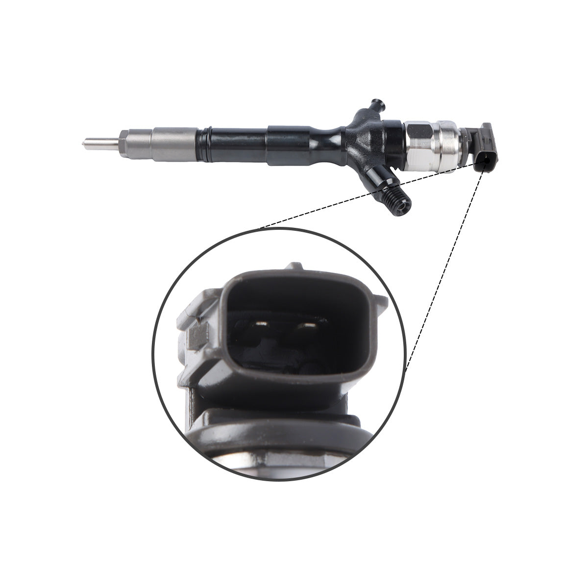Fuel Injector 23670-0L070 for Toyota Hilux Hiace 2KD-FTV Engine - Plug Detail