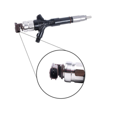 Fuel Injector 23670-30300 095000-7760 for Toyota Hilux VIGO 2KD Hiace 2.5 D 2KD-FTV - Plug Detail