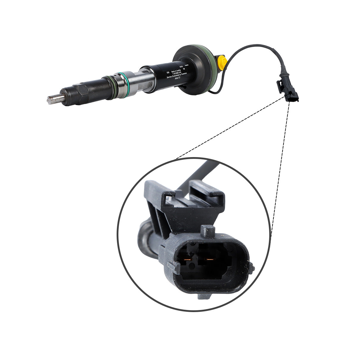 Injecteur de carburant 4964172 pour moteur Cummins QSK QSK38 QSK50 - Détail de la prise