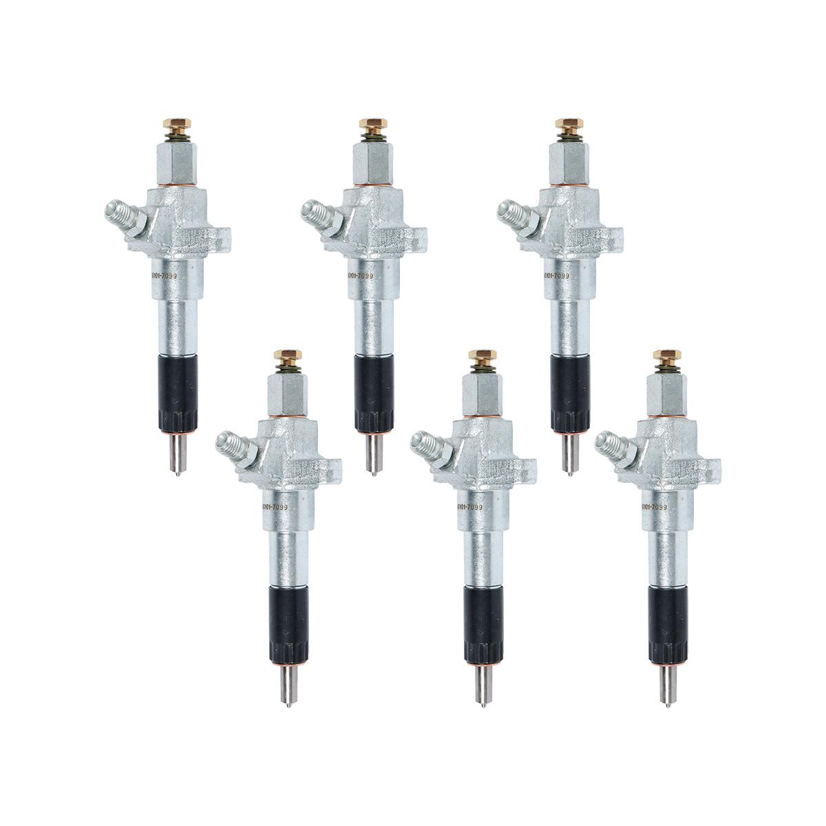 6PCS of Fuel Injector 65.10101-7099 for Doosan Daewoo DB58 DB58TIS Engine Excavator Solar 225LC-V 230LC-V 255LC-V