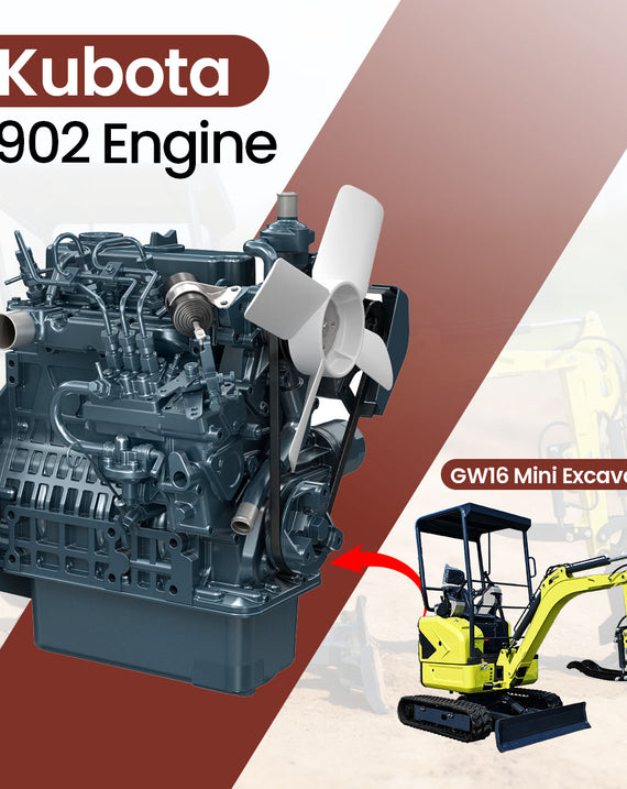 1,65 Tonnen GW16 Minibagger mit Kubota Diesel D902 Motor