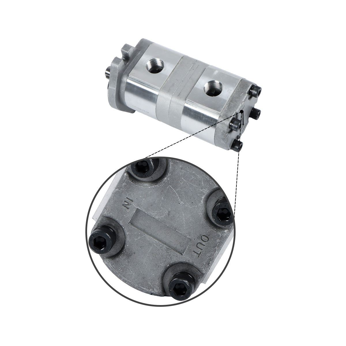 HGP-33A-F6-6R Hydraulic Tandem Double Gear Pump