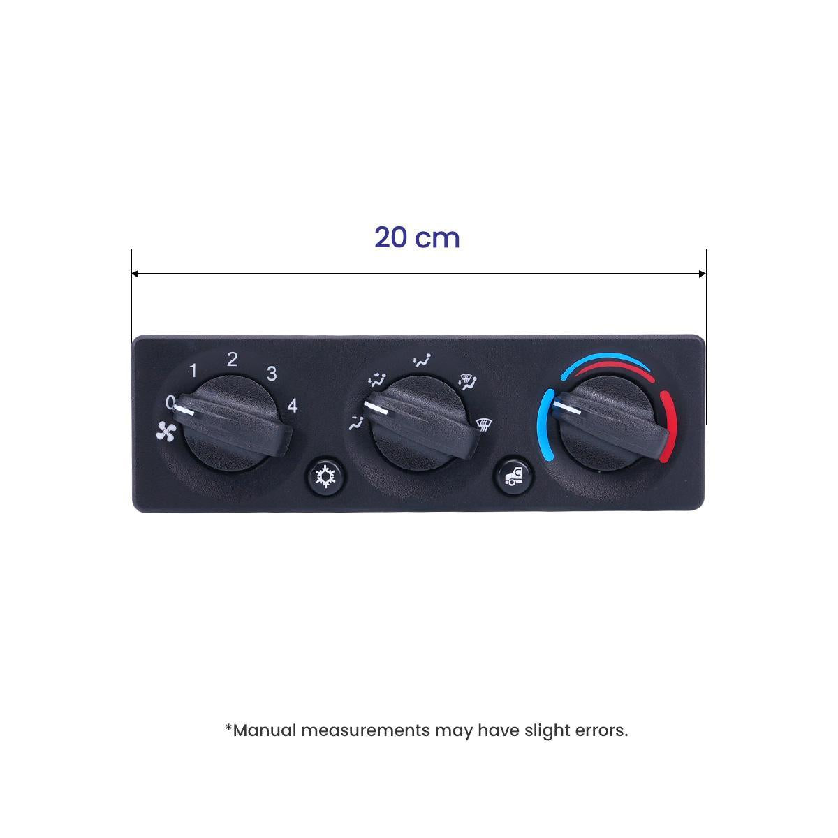HVAC Control Panel A/C Heater Climate Control Module Q21-6012 for Peterbilt 325 330 335 337 348 - Dimension