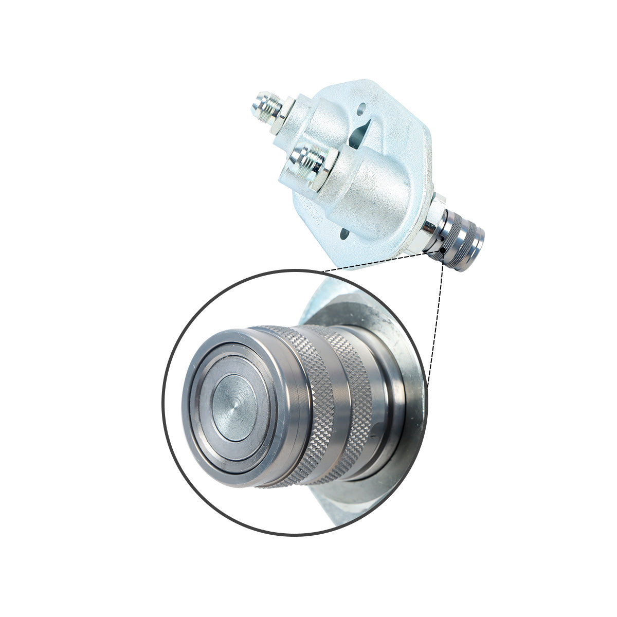 Hydraulic Flat Face Quick Coupler Block Assembly 7246784 for Bobcat Loader TL360 TL470 - Sinocmp