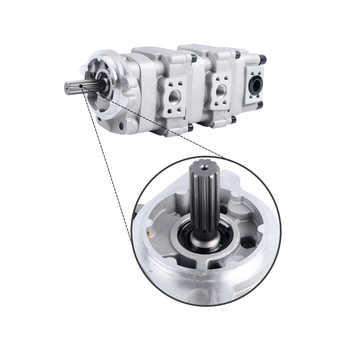 Hydraulic Gear Pump 705-41-08010 for Komatsu Excavator PC40-6 - Sinocmp