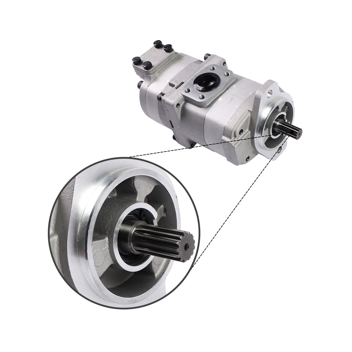 Hydraulic Gear Pump 705-52-20240 for Komatsu Wheel Loader WA450-1 WA470-1 - Sinocmp