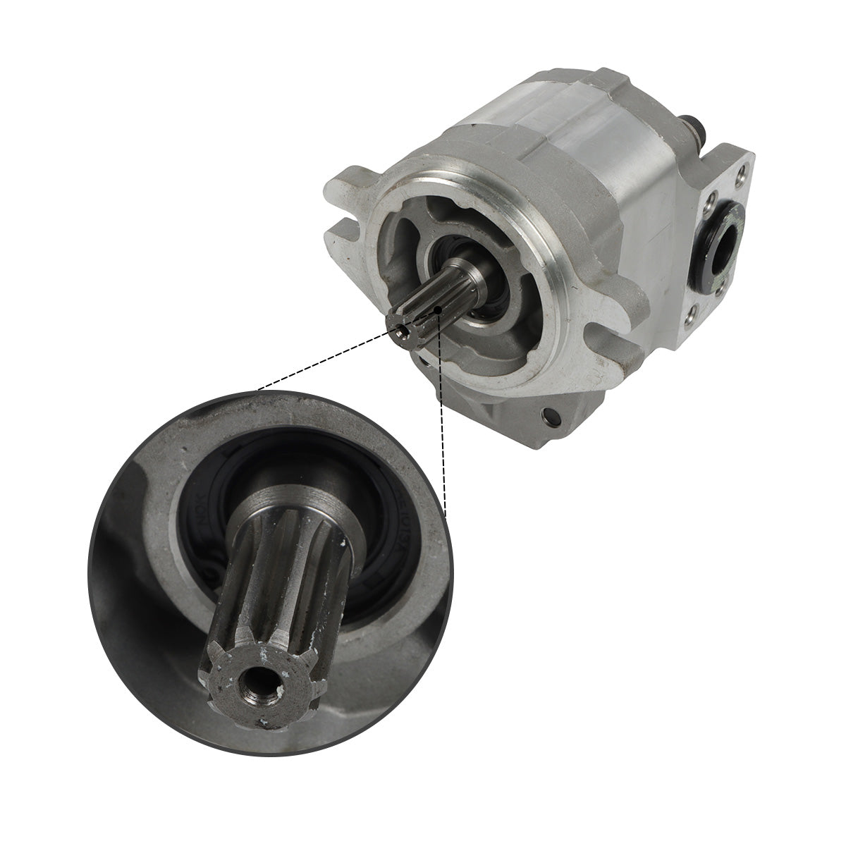 Hydraulic Gear Pump 705-73-29010 for Komatsu WA100-1 WA120-1 WA150-1 Wheel Loader - Detail