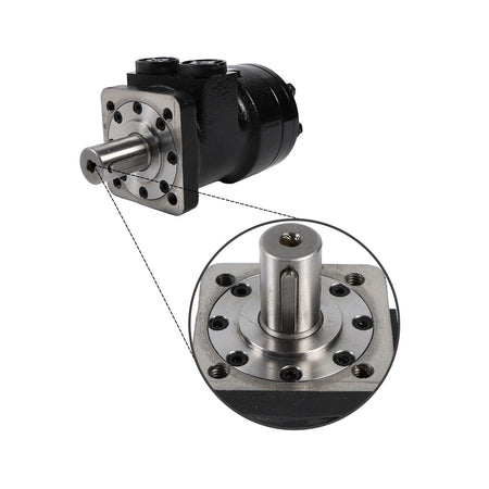 Hydraulic Motor CM004P for Buyers Products 4-Bolt Mount Type 0.25" Shaft Keyway 1/2" NPT - Sinocmp