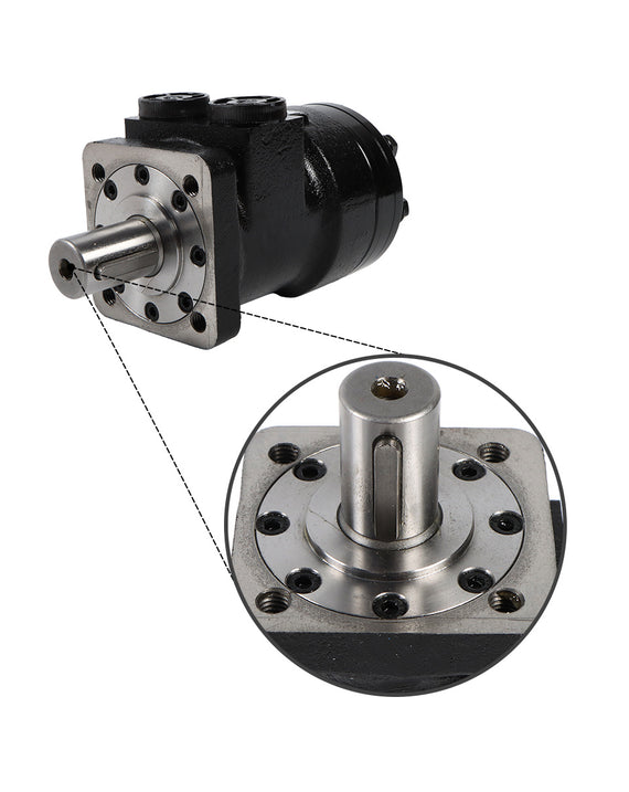 Moteur hydraulique CM004P pour les produits acheteurs, type de montage à 4 boulons, rainure de clavette d'arbre de 0,25