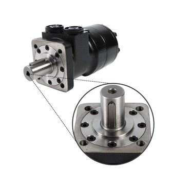 Hydraulikmotor CM044P für Käuferprodukte, 4-Schrauben-Montagetyp, 0,25-Zoll-Wellennut, 1/2-Zoll-NPT