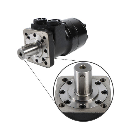Hydraulikmotor CM044P für Käuferprodukte, 4-Schrauben-Montagetyp, 0,25-Zoll-Wellennut, 1/2-Zoll-NPT