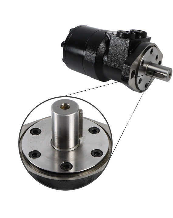 Moteur hydraulique CM072P pour les produits acheteurs, type de montage à 2 boulons, rainure de clavette d'arbre de 0,25
