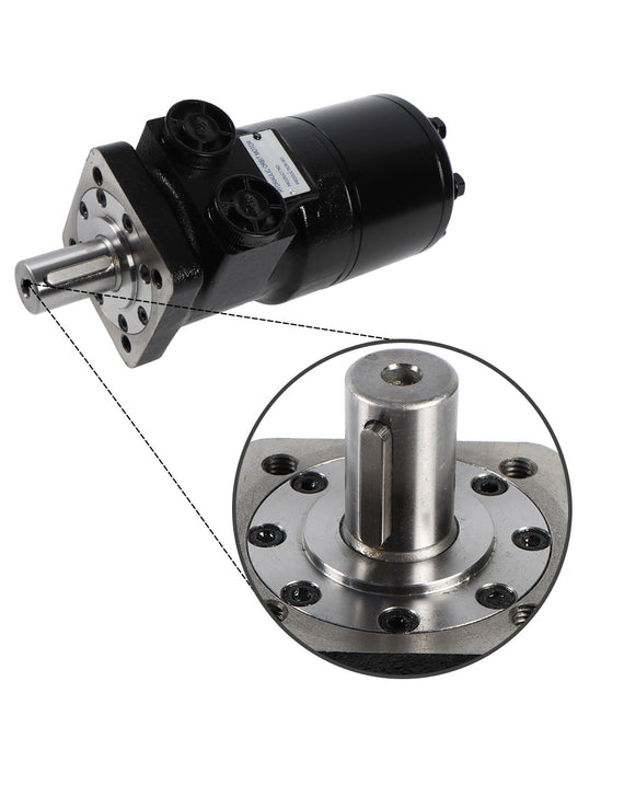 Moteur hydraulique CM074P pour les produits acheteurs, type de montage à 4 boulons, rainure de clavette d'arbre de 0,25