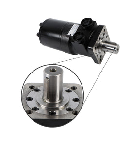 Hydraulikmotor CM084P für Käuferprodukte, 4-Bolzen-Montagetyp, 0,25-Zoll-Wellennut, 1/2-Zoll-NPT