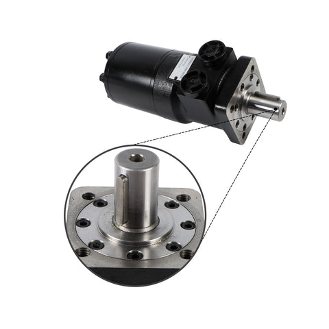 Hydraulikmotor CM084P für Käuferprodukte, 4-Loch-Montagetyp, 0,25-Zoll-Wellennut, 1/2-Zoll-NPT