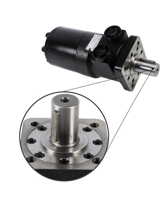 Moteur hydraulique CM084P pour les produits acheteurs, type de montage à 4 boulons, rainure de clavette d'arbre de 0,25