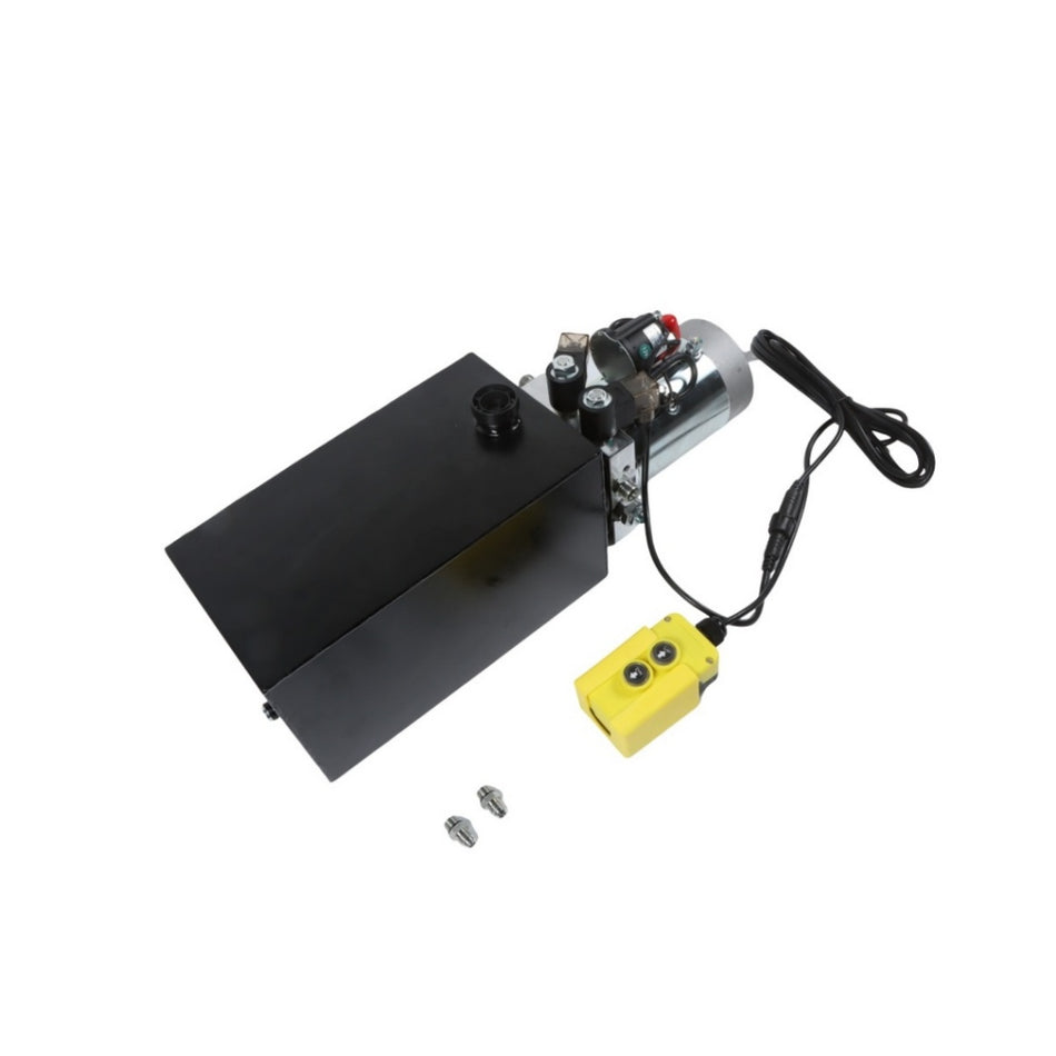 Hydraulic Power Unit 10 Quart Double Acting DC 12V for Car Lifting Dump Trailer - Sinocmp