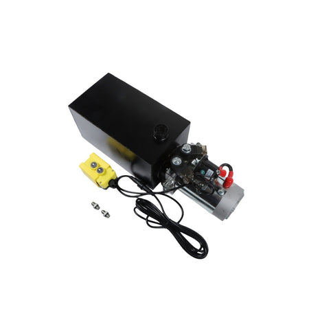 Hydraulic Power Unit 10 Quart Double Acting DC 12V for Car Lifting Dump Trailer - Sinocmp