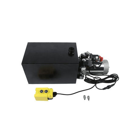 Hydraulic Power Unit 15 Quart Double Acting DC 12V for Car Lifting Dump Trailer