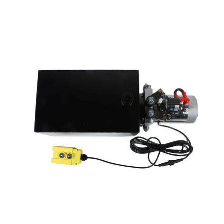 Hydraulic Power Unit 15 Quart Double Acting DC 12V for Car Lifting Dump Trailer - Sinocmp