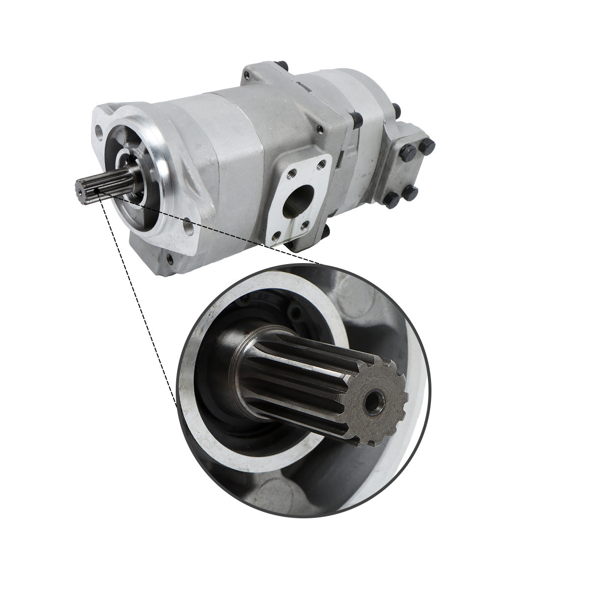 Hydraulic Pump 705-51-20180 for Komatsu Wheel Loader WA150-3-X WA150-1 WA180PT-3 - Sinocmp