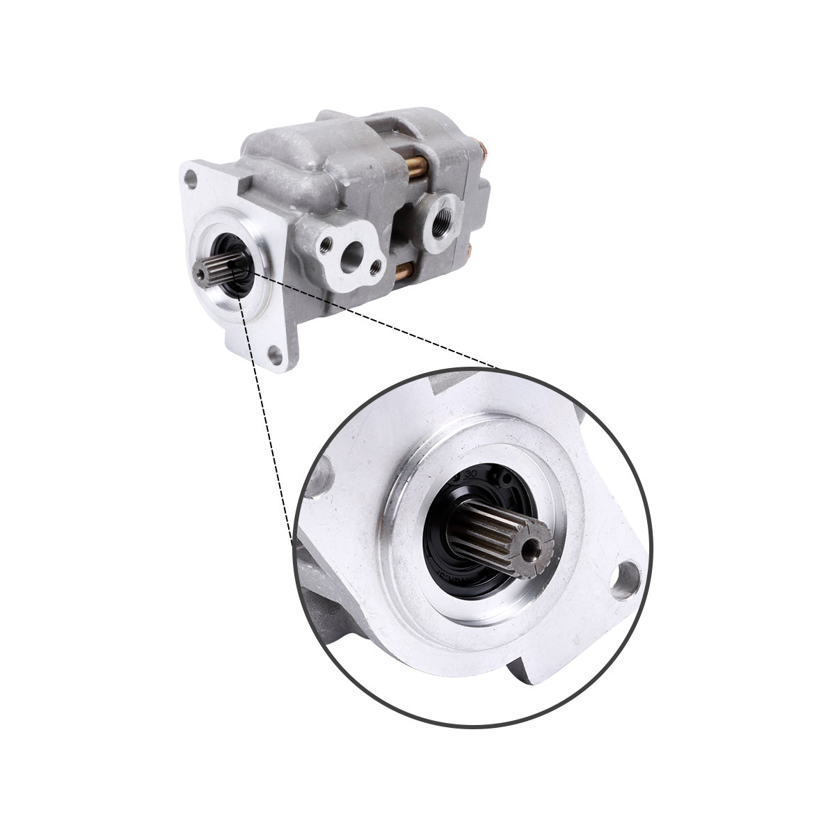 Hydraulic Pump T1150-36400 T1150-36403 T1150-36409 for Kubota Tractor L3008 L3408 - Detail