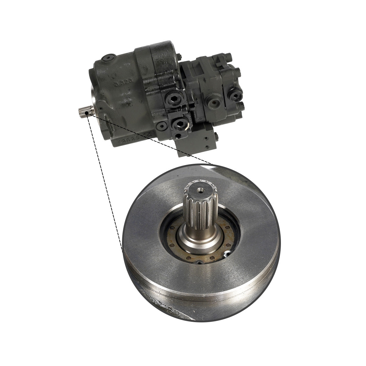 Bomba hidráulica PVD-0B-23BCP-8G3-5498A para excavadora Caterpillar CAT 302.7D - Detalle