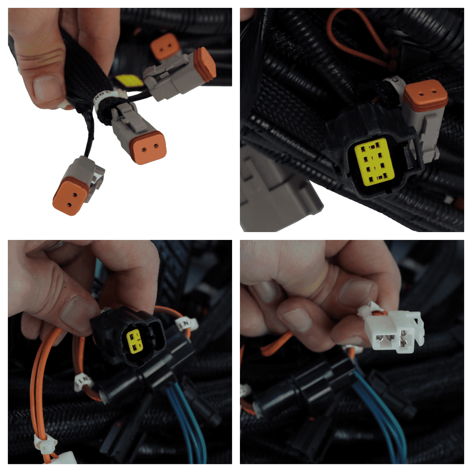 Hyundai Construction Equip Wiring Harness 21N8-10013 for Hyundai R290LC-7 Excavator - Plug Detail