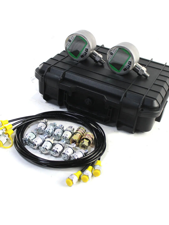 Kit de prueba de presión hidráulica digital 2 manómetros 80MPA*2
